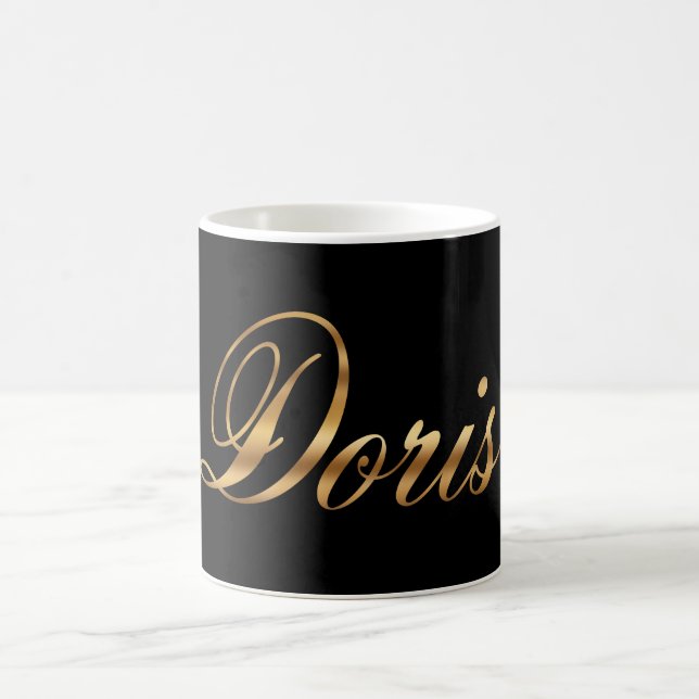 Doris gold Design Lettering Tasse Café (Centre)