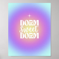 Dorm Sweet Dorm Bleu & Purple Gradient Aura Poster