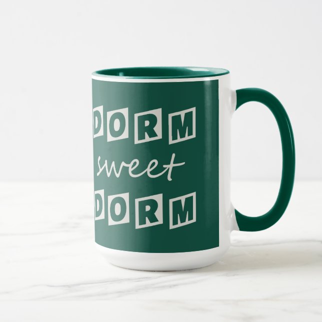 "Dorm Sweet Dorm" tasses monogrammes personnalisée (Droite)