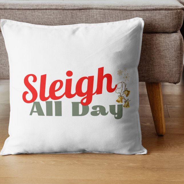 Dormez toute la journée, Noël Coussin décoratif (Créateur téléchargé)