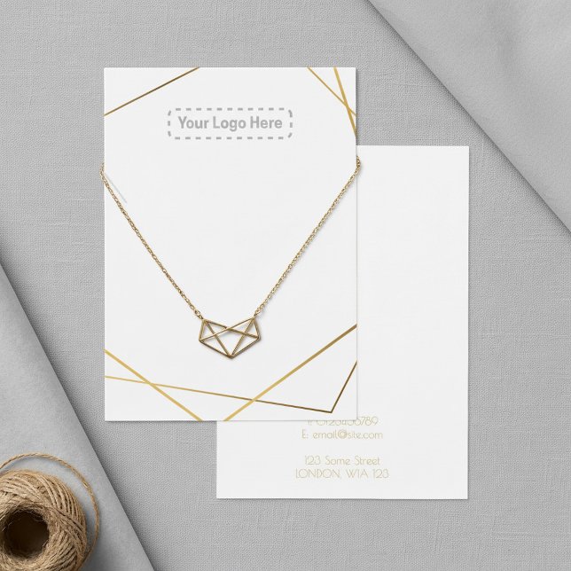 Dormez votre collier logo ou votre carte d'afficha (Gold your logo necklace or bracelet display card.)