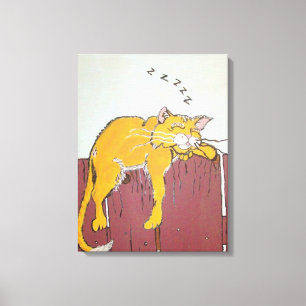 Dormir Kitty sur toile