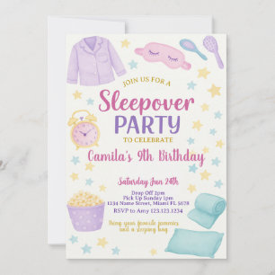 Dormir modifiable Invitation de fête d'anniversair