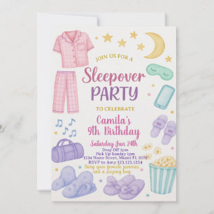 Dormir modifiable Invitation de fête d'anniversair