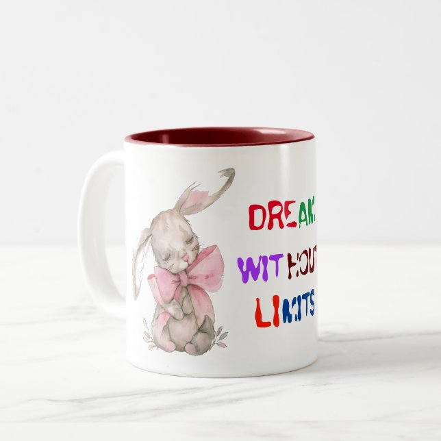 Dormir serré tasse à café à deux tons (Devant gauche)