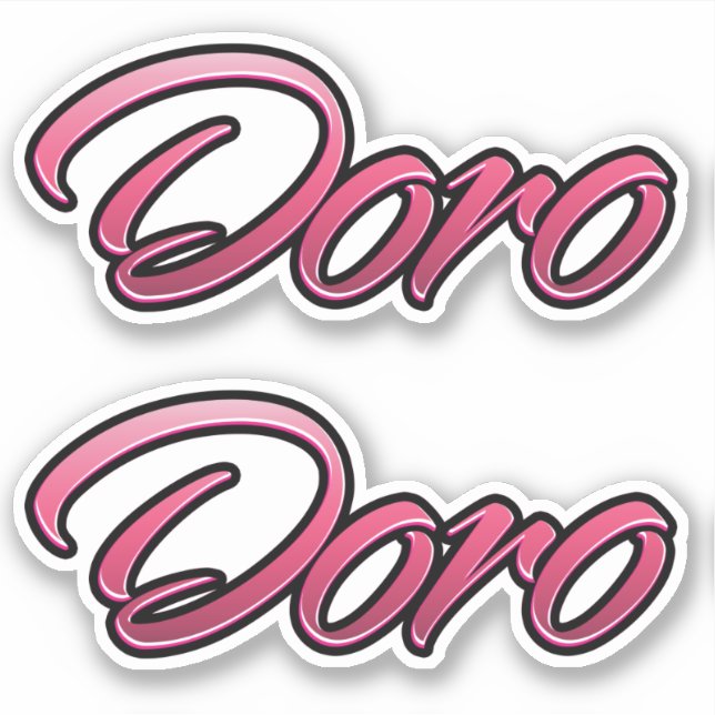 Doro autocollant rose pastel Sticker Stickerset (Devant)