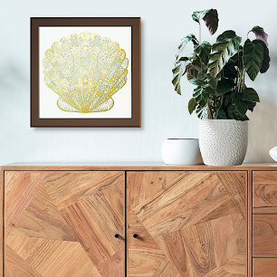 Dorure Impressions de coquilles de clam en feuille métall