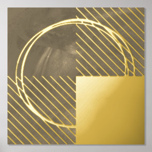 Dorure Impressions de feuilles d'or marron abstraites mod