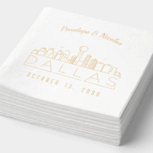 Dorure Serviettes de mariage personnalisées Dallas avec f
