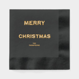 Dorure Serviettes de Noël Joyeux Noël avec estampage à la