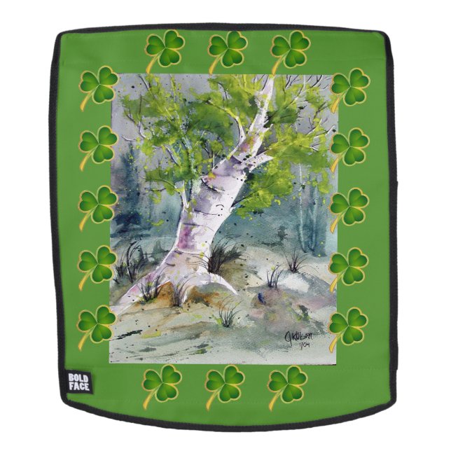 Dos Arbre du jour de St Patrick sur le sac à (Devant amovible)