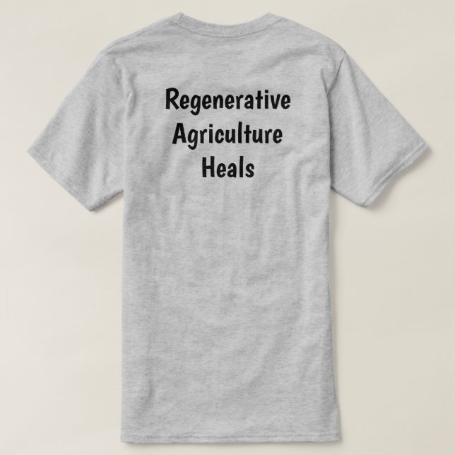 Dos de gris T-shirt adulte de Regenerative Ag (Design dos)