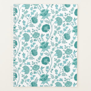 Dos de motifs floraux jacobéens sur blanc