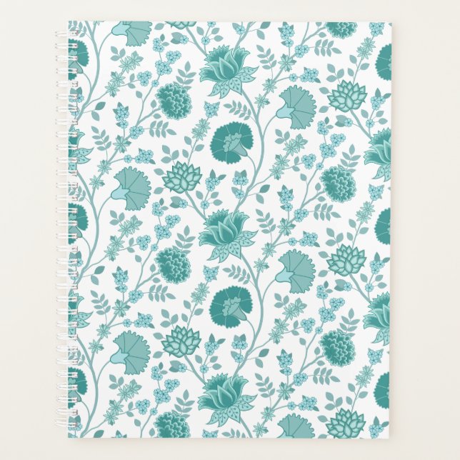 Dos de motifs floraux jacobéens sur blanc (Devant)