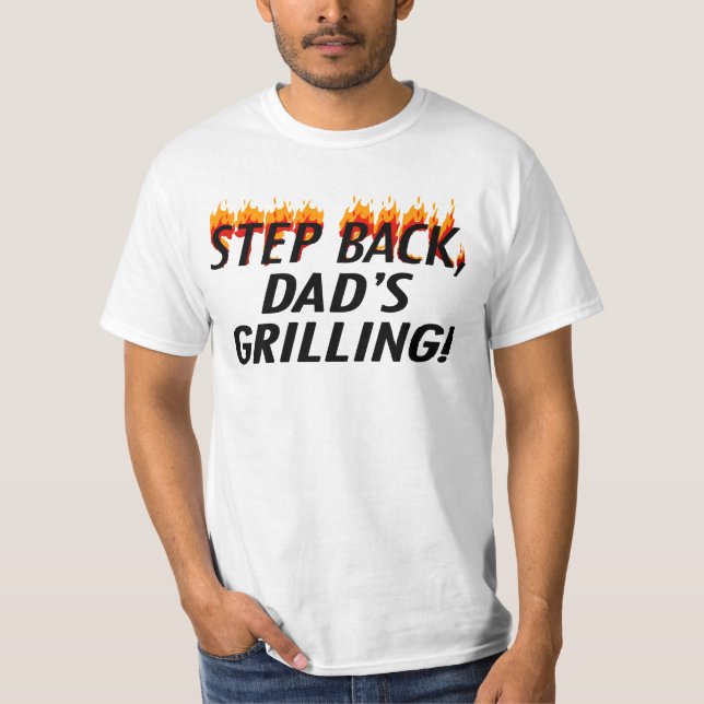 Dos d'étape, T-shirt grillant de fête des pères du (Devant)