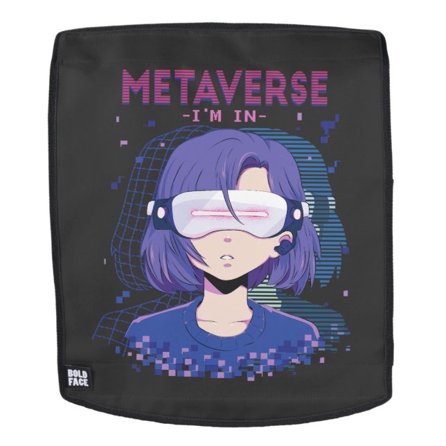 Dos Fille d'anime lunettes de réalité virtuelle Sac à  (Devant amovible)