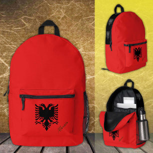 Dos Imprimé Albanie, sac à dos, drapeau albanais, aigle / Pers