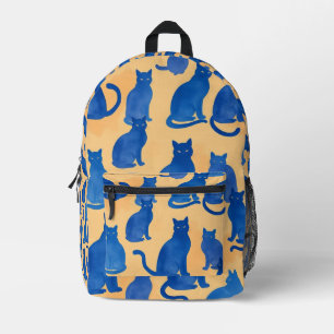 Dos Imprimé Bleu Chat Silhouette Imprimer Coupe Sac À Coudre