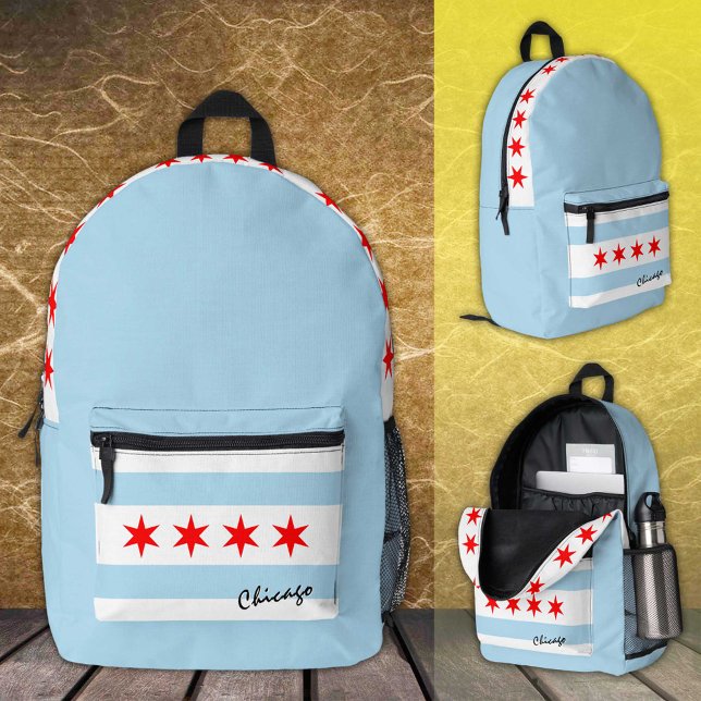 Dos Imprimé Chicago, sac à dos, Sac à drapeau de Chicago, Illi (Créateur téléchargé)