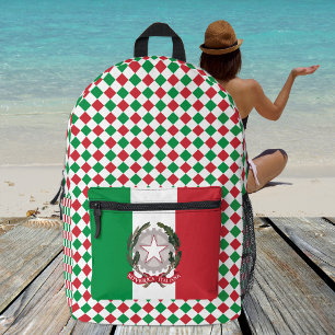 Dos Imprimé Couleurs d'Italie sac à dos, Italia, Drapeau itali
