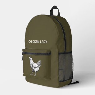 Dos Imprimé Dame aux poules avec sac à imprimer et coudre de p