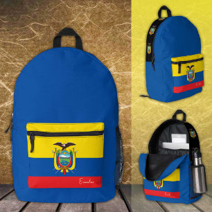 Dos Imprimé Equateur, sac à dos, Equateur Drapeau / patriotiqu