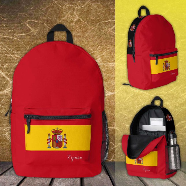 Dos Imprimé Espagne, sac à dos, drapeau espagnol, emblème / Es (Créateur téléchargé)