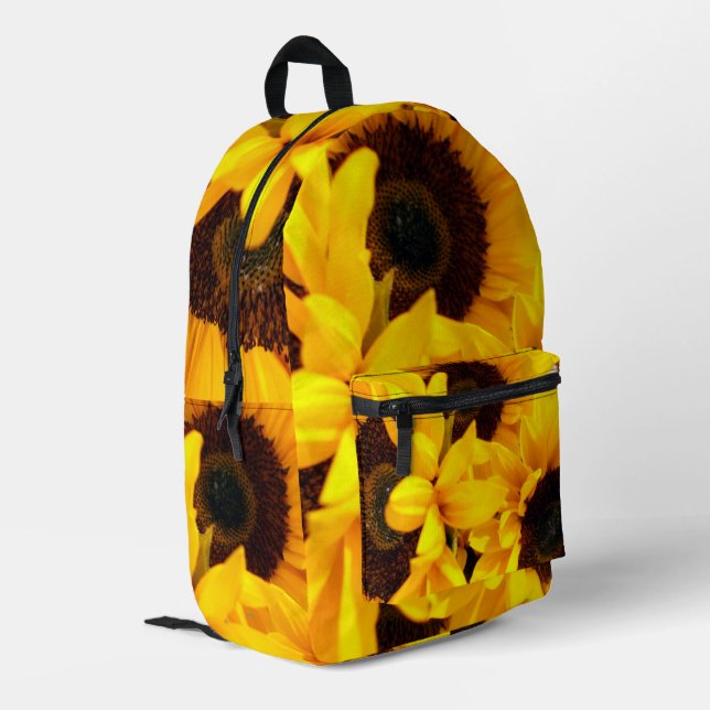 Dos Imprimé Fleurs Jaunes Imprimer Couper Sac À Coudre (Coin arrière gauche)