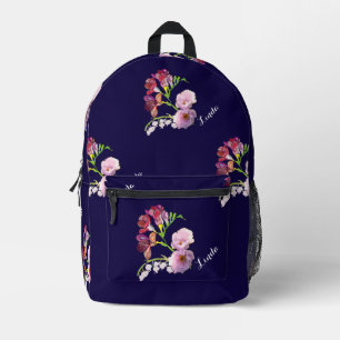 Dos Imprimé Floral bleu avec /Nom Imprimer Couper Sac à coudre