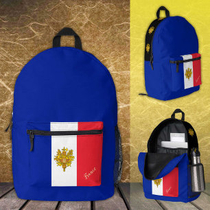 Dos Imprimé France, sac à dos, drapeau français, patriotique /
