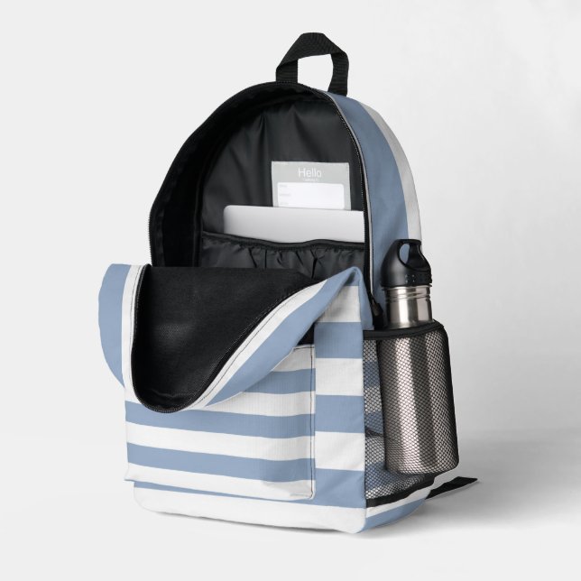 Dos Imprimé Imprimer Couper le sac à coudre Bleu et Blancs (Coin arrière droit (ouvert))