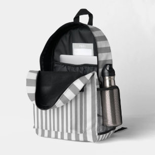 Dos Imprimé Imprimer Couper le sac à coudre Gris et blanc
