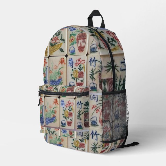 Dos Imprimé Imprimer Couper Le Sac À Coudre Mahjong (Coin arrière droit)