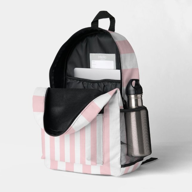 Dos Imprimé Imprimer Couper Sac à coudre rose et blanc (Coin arrière droit (ouvert))