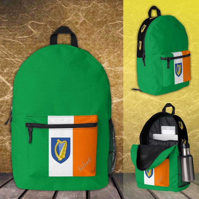 Dos Imprimé Irlande, sac à dos, drapeau irlandais / patriotiqu (Créateur téléchargé)