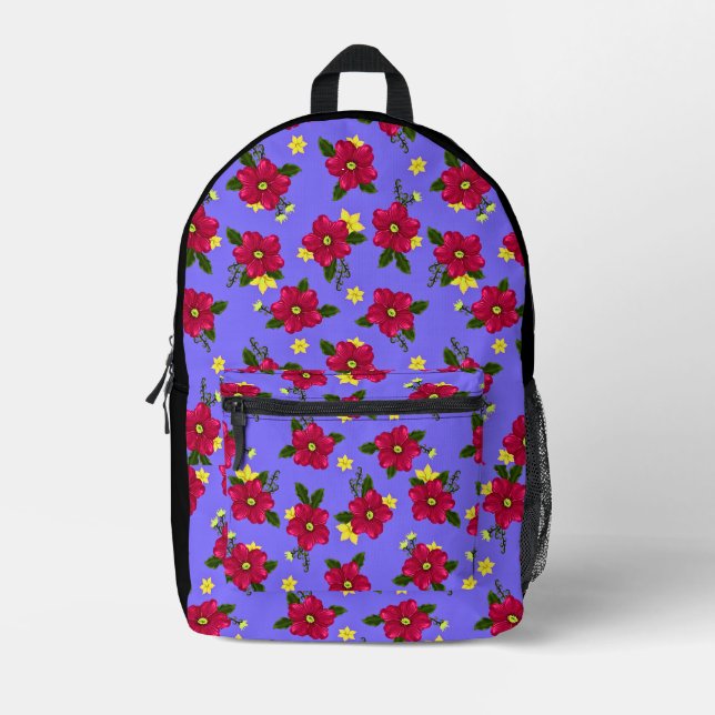 Dos Imprimé JARDIN ROUGE Imprimer Coupe Sac à coudre (Recto)