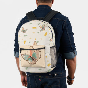 Dos Imprimé Papillon Aquarelle Motif Floral Esthétique Sac À D