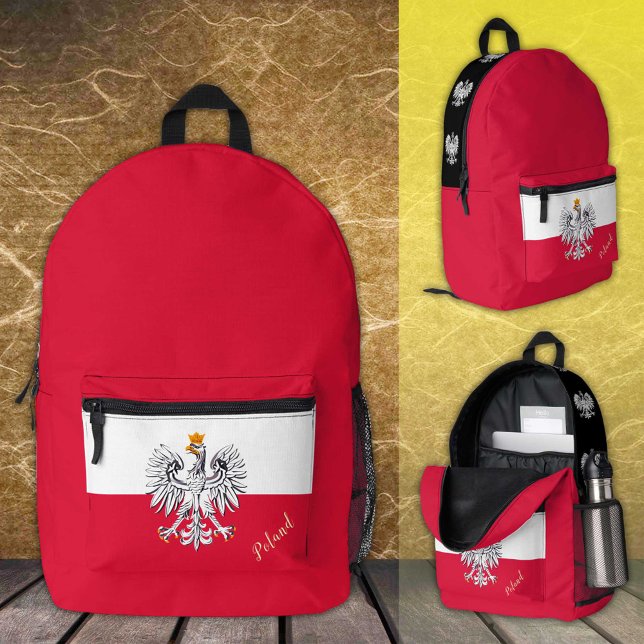 Dos Imprimé Pologne, sac à dos, drapeau polonais, Aigle / Pols (Créateur téléchargé)