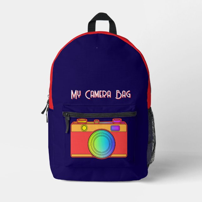Dos Imprimé Retour À L'École Mon Caméra Sac Équipement Caméra (Recto)