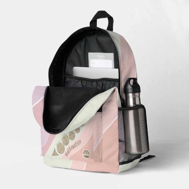 Dos Imprimé Retour aux mathématiques Imprimer Couper le sac à  (Coin arrière droit (ouvert))