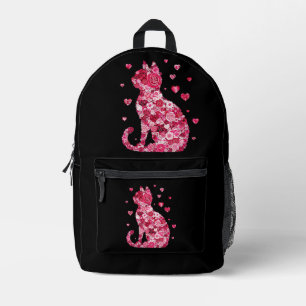 Dos Imprimé Sac à coudre à impression de chat floral
