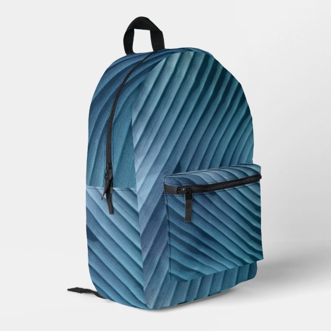 Dos Imprimé Sac à coudre bleu feuille diagonale (Coin arrière gauche)