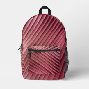 Dos Imprimé Sac à coudre en diagonale rouge feuille