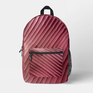 Dos Imprimé Sac à coudre en diagonale rouge feuille