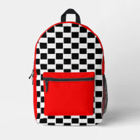 Sac à coudre noir et blanc coché rouge 4Ann