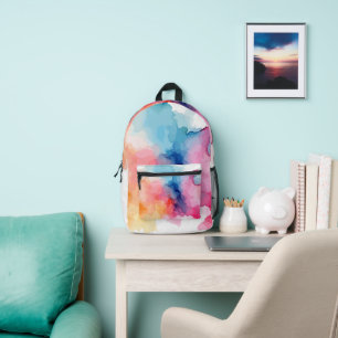 Dos Imprimé Sac à coudre tendance avec impression aquarelle ab