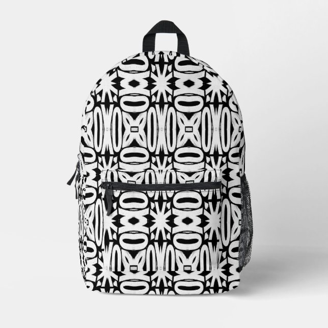 Dos Imprimé Sac à dos, Un élégant design classique blanc & noi (Recto)