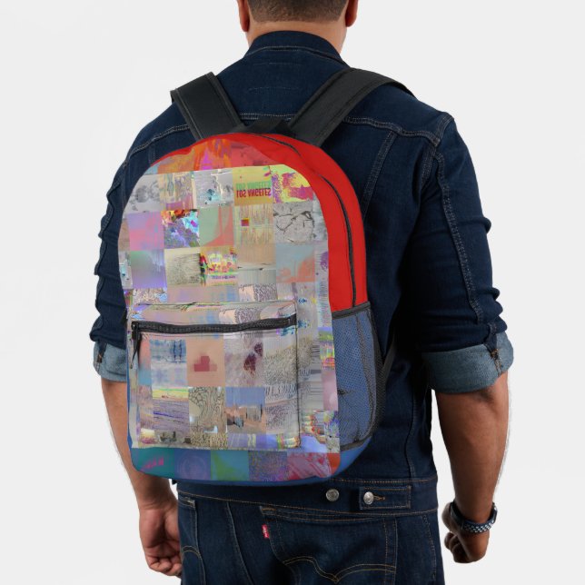 Dos Imprimé Sac à motif géométrique traditionnel en patchwork (Insitu (Modèle))