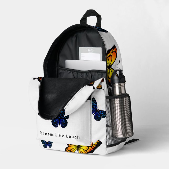 Dos Imprimé Sac à papillon (Coin arrière droit (ouvert))