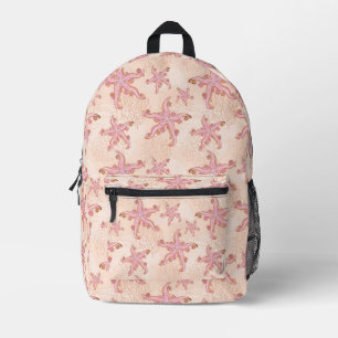 Dos Imprimé Sac de sport à motif pastel rose corail et étoiles